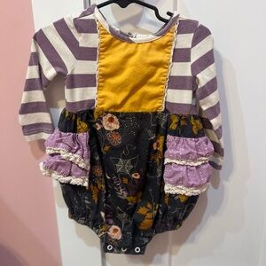 Striped Purple and Yellow Kids One Piece